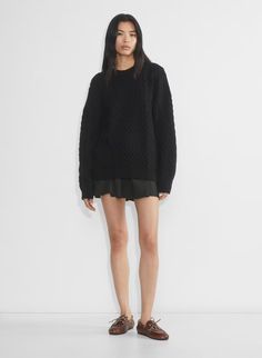 PEGGY SWEATER | Aritzia Peggy Sweater, Aritzia Outfit, Big Comfy Sweaters, Sweater Aritzia, Aritzia Sweater, Wardrobe Makeover, Denim Short Dresses, Comfy Sweater, Fall Inspiration