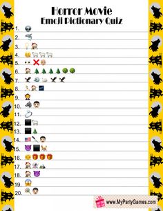 the movie embififiary quiz is shown in black and yellow with an image of