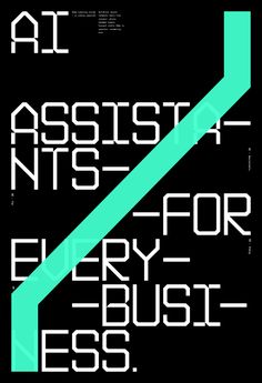 an abstract typeface with white and green lines