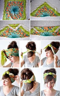 Hair Scarf Styles, Head Scarf Styles, Diy Scarf, Carl Sagan, Penteado Cabelo Curto, Headband Styles, Twist Headband, Summer Diy, Scarf Hairstyles