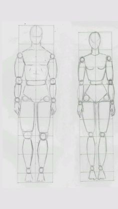 three different views of the human body and how to draw it with pencils on paper