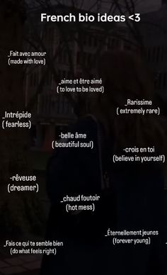 the words in french and english are shown