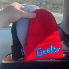 Cookies Beanie’s bundle Red Cookies, Money Buys Happiness, Swag Hats, Bedazzled Shoes