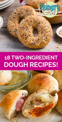 Healthy 2-Ingredient Dough Recipes | Hungry Girl Two Ingredient Dough Recipes, 2 Ingredient Dough Recipes, 3 Ingredient Dough, Lite Recipes, Ww Dinners, 2 Ingredient Dough, 2 Ingredient Recipes, Hungry Girl Recipes, Baking Secrets