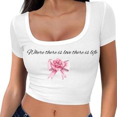 Pretty Coquette top with a bow and writing on it "Where there is love there is life" Varies in sizes small, medium, and or large Coquette Top, Bethlehem Pa, Graphic Top, Bethlehem, Festival Season, Womens Clothing Tops, Beauty Book, Bathing Beauties, Tops & Tees