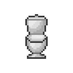 an image of a pixelated vase on a white background in the style of 8 - bit video game art