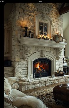 French Country Kitchen Ideas, Wood Burning Stoves Living Room, Country Fireplace, Country Kitchen Ideas, Chestnuts Roasting, Cottage Fireplace, Fireplace Mantles, Stone Fireplaces