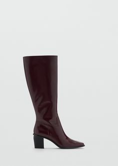 Leather boots with zip - Women | MANGO USA Boot Shoes Women, Leather Shoes, Leather Boots, Block Heels, United Kingdom, Shoe Boots, Ankle Boots, Mango, Pen