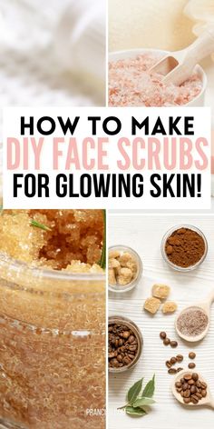 Natural Facial Scrub Homemade, Diy Microdermabrasion Scrub, How To Make A Facial Scrub Homemade, Facial Exfoliator Diy, Diy Face Scrub For Dry Skin, How To Make Facial Scrub, Facial Sugar Scrub Diy, Natural Face Exfoliant Diy, Best Diy Body Scrub