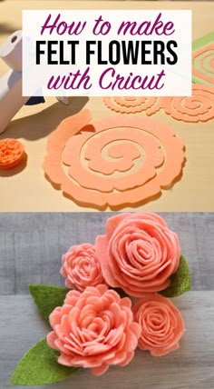 how to make felt flowers with cricut