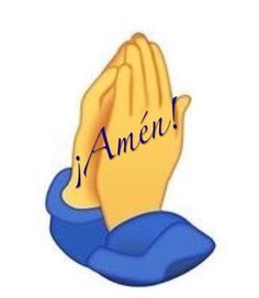 two hands with the word i amen in blue and yellow on top of each other