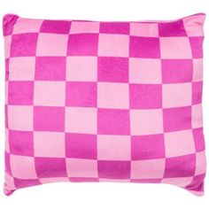 Dimensions: 12" H x 12" W x 4.5" D Shape: Square Color: Magenta & Pink Pattern: Check Shell Content: 94% Polyester & 6% Spandex Filling Content: 100% Polyester Age Grade: 3+ Quantity: 1 Care: Spot Clean Only Do Not Bleach Elevate your bedroom's style when you display this Pink Checkered Squishy Pillow! This vibrant pillow features a pink and purple checkered pattern. Its squishy body is sure to keep you comfortable all night long. Place this in your little one's bedroom for a groovy look!    *No Decorative Couch Pillows, Smiley Face Pillows, Purple Checkered, Pink Checkered, Pillows Decorative, Color Magenta, Decorative Pillows Couch, Magenta Pink, Pink Pattern