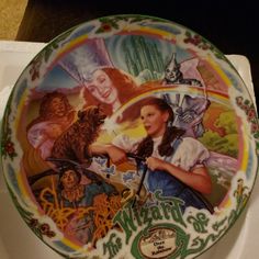 there is a plate with an image of wizard on it