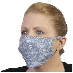 Adult / Child / Teen Breathable Washable Printed Face Mask, Face Cover, Double Layer, Stretches to Fit. Printed on one side in the US. Pattern continues from the front of the mask to over the ears to create a uniform look on the face. Double layer breathable fabric stretches over the face comfortably. Fabric ear loops can be softer than elastic on the ears for less irritation. Binding on the top and bottom of the mask adds durability and creates a softer fit. Machine wash. 95% polyester and 5% c Fat Calves, Mask Light, Womens Compression Socks, Swollen Legs, Grey Lace, Skulls And Roses, Mask Face, Cold Weather Outfits, Blue Tie Dye