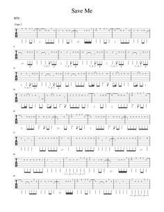 the guitar tab for save me