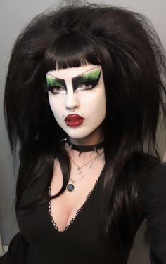 Goth subculture
Goth fashion
Trad Goth Girl with big hair and makeup
80s goth aesthetic Gothabilly Makeup, Colorful Goth Makeup, Drag Aesthetic, Modern Goth, Goth Subculture, Trad Goth