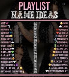 the poster for playlist name ideas