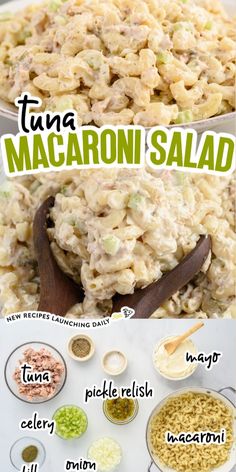 macaroni salad recipe with instructions for making it