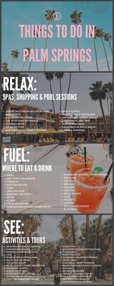 the palm springs resort and spa is featured in this ad for an upcoming event, which features