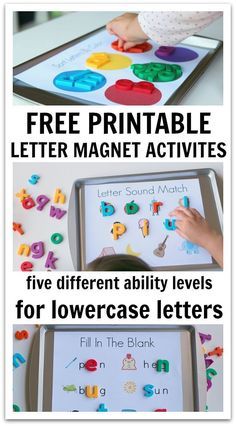 the printable letter magnet activity is great for kids to practice their letters and numbers