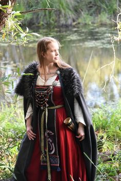 Viking Princess Costume, Viking Queen Dress, Nordic Clothing, Celtic Costume, Viking Princess, Viking Apron, Viking Witch, Viking Queen, Viking Cosplay