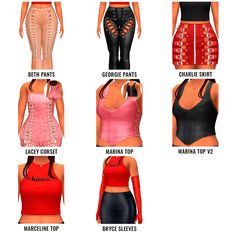 six different types of corsets and bras for the female body shaper