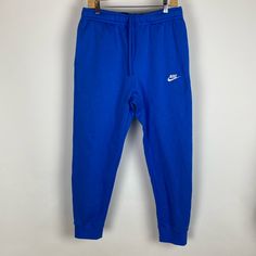 New Nike Sportswear Club Fleece Mens Size L Jogger Sweatpants Blue Bv2671 403 New With Tag. Waist Flat 15.5” Inches Across. Inseam 27.5” Inches. Blue Nike Pants For Jogging, Nike Blue Pants For Jogging, Nike Blue Fleece Bottoms, Nike Blue Jogging Pants, Nike Sports Bottoms For Winter, Nike Blue Athleisure Joggers, Blue Fleece Sporty Bottoms, Blue Athleisure Joggers For Loungewear, Blue Joggers For Loungewear Athleisure Style