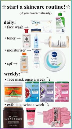 1. Cleanse your face twice a day.
2. Exfoliate your skin twice a week to remove dead skin cells.
3. Moisturize to keep your skin hydrated.
4. Use sunscreen daily.
5. Treat yourself to a face mask once a week for extra pampering.
6. Avoid harsh products.
7. Stay hydrated and eat well.
Starting with these steps will help you establish a solid skincare routine. #skincare #skincarecommunity #skincareessentials #selfcareroutine #selfcare #beginnersskincare Daglig Motivation, Haut Routine, Skin Care Basics, Skin Care Routine Order, Basic Skin Care Routine, Healthy Skin Tips, Facial Skin Care Routine