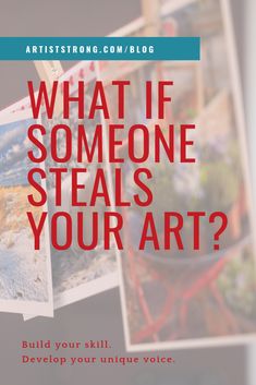 an open book with the title, what if someone steals your art? build your own unique