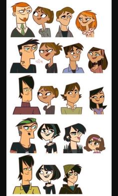 the many faces of cartoon characters