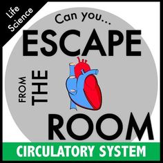 the logo for escape from the room circulator system, with an image of a heart