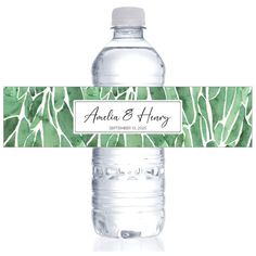 Lush Greenery Wedding Water Bottle Label - WBWA485 Lush Greenery Wedding Water Bottle Label WA485 Lush Greenery Wedding, Baby Shower Lollipops, Water Bottle Labels Birthday, Wedding Bottle Labels, Wedding Water, Water Bottle Labels Wedding, Wedding Water Bottles, Water Wedding, Bridal Shower Cards