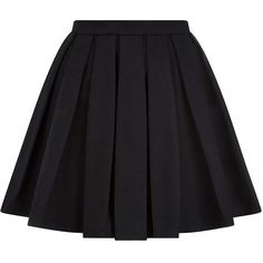 Balmain Pleated Mini Skirt found on Polyvore Skirt Pleated Outfits, Pleated Outfit, Short Flared Skirt, Pleated Flare Skirt, Skirt Diy, Pleated Skirt Short, Flared Mini Skirt, Black Pleated Skirt, Trendy Skirts