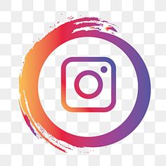 an instagram logo with the colors of rainbow and purple