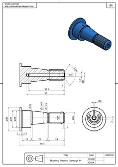 an image of a drawing of a blue plastic object with screws and nuts on it