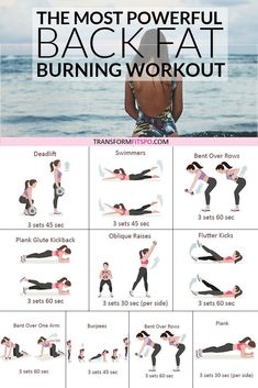 #backfat #fatburningworkout #womensworkouts #femalefitness This powerful fat burning workout will give you that sexy back in no time! Keep at it and you'll see results quickly and get amazing feedback! Glute Kickbacks, Lose Arm Fat, Burning Workout, Arm Fat, Back Fat, Zumba Fitness, Fitness Bodybuilding, Fat To Fit