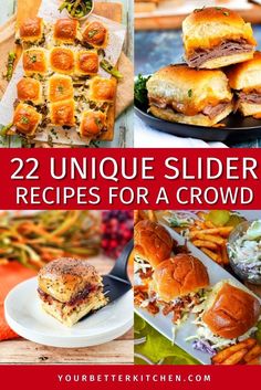 twelve unique slider recipes for a crowd