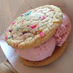 an ice cream sandwich with sprinkles on top