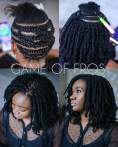 This is a perfect protective hairstyles for transitioning hair Transitioning Hair, Twisted Hair, Transitioning Hairstyles, Pelo Afro, Crochet Braid, Crochet Braids Hairstyles, 4c Hair, Natural Hair Updo