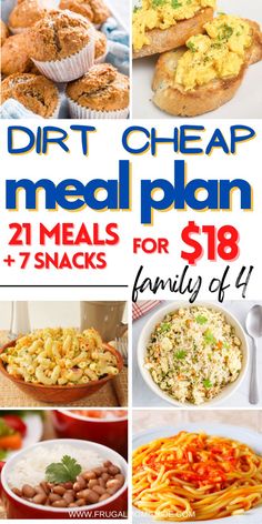 Looking for tips for cheap meal planning? Check out this $18 per week budget meal plan. Included is a printable cheap grocery list for two or more. You'll also get 7 breakfasts, 7 lunches, 7 dinners and 7 snacks options. cheap meals, cheap meal plans, cheap meals for one, cheap meals for two, cheap meal plans for two, cheap meal plans families, cheap meal planning families, cheap grocery list, cheap grocery list for one, cheap gorcery list families, cheap grocery list for families #budgetmeals Cheap Grocery List For One, Cheap Grocery List For Two, Grocery List For Two, Meal Plan Cheap, Cheap Meals For One, Cheap Meal Planning, Healthy Budget Recipes, Grocery List For One, Cheap Dinners For A Family