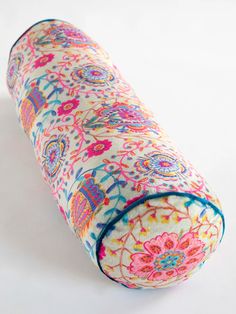 Cozy Bolster Pillow - Folk Floral-view 1 Bohemian Throw Pillows, Folk Floral, Cozy Throw Blanket, Bohemian Colors, Cozy Throws, Bolster Pillow, Natural Life, Backrest Pillow, Christmas Wishlist