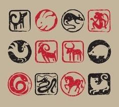 an image of different animals and letters on a brown background