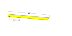 the length and width of a yellow shelf