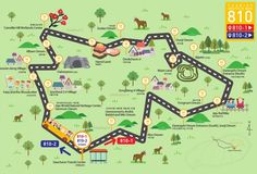 a map with many different things to see and do in the area that is well maintained