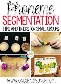 a collage of photos with the words phone segmentation tips and tricks for small groups