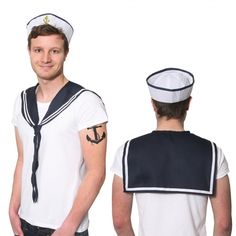 Sailor Outfit Mens, Sailor Fancy Dress, My Fathers Dragon, Sailor Outfit, Dress Event, Fancy Dress Outfits, Sailor Hat, Navy Marine, Sailor Fashion