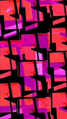 an abstract painting with red and purple colors