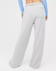 OFFLINE By Aerie OTT Fleece Super Wide Leg Pant Cropped Jeans Men, Athletic Fit Jeans, Offline By Aerie, High Waisted Flare Jeans, Long Cut, Quarter Zip Jacket, Jean Trends, Curvy Jeans, Loose Jeans