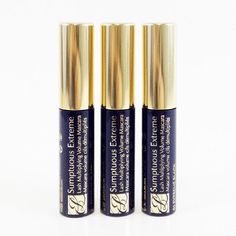 Estee Lauder Sumptuous Extreme Lash Multiplying Volume Mascara #01 Extreme Black 2.8 ml Travel Size (pack of 3, 0.3 oz / 8.4 ml total) Estee Lauder Mascara, Estee Lauder Foundation, Clear Mascara, Mascara Brands, Eyebrow Serum, Eyelash Brush, Mascara Lashes