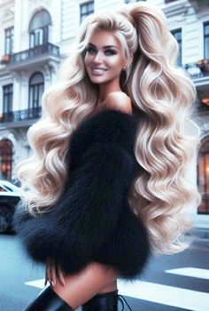 Black Hair With Blonde Extensions, Black Hair With Blonde, Blonde Extensions, Art Hair, Long Silky Hair, Fabulous Hair, Diy Braids, Super Hair